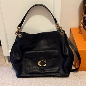 Authentic Excellent used condition Coach Tabby Hobo Bag in Black leather.
